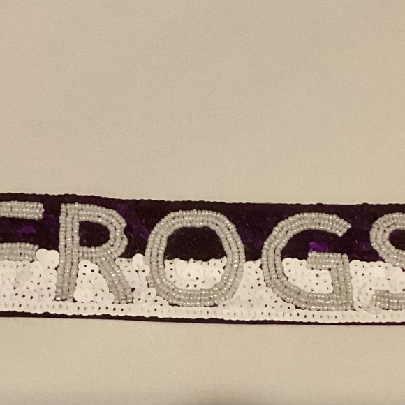 Game Day TCU HORNED FROGS Sequence and Bead Purse Strap - Picture 3 of 6